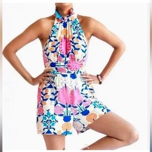 NWOT Rachel Roy High Neck Romper Floral